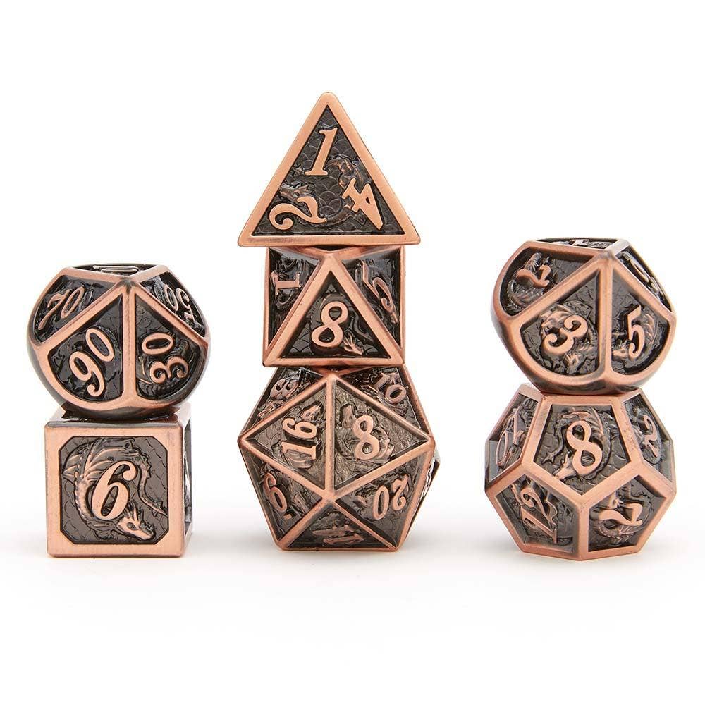 Hymgho Premium Dice - BRL076 Brushed Copper Solid Metal